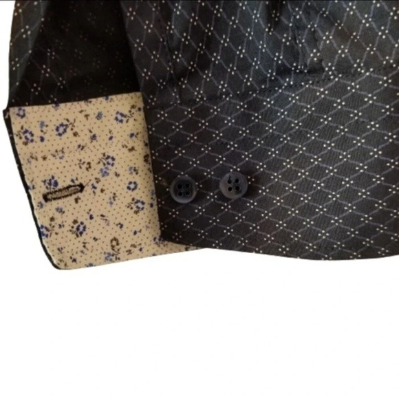 NEW Guide London Small Premium Range Navy Cotton Blend Stretch Button Down Shirt - Picture 5 of 11